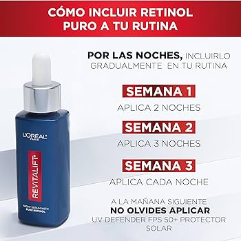 retinol loreal paris beneficios y uso